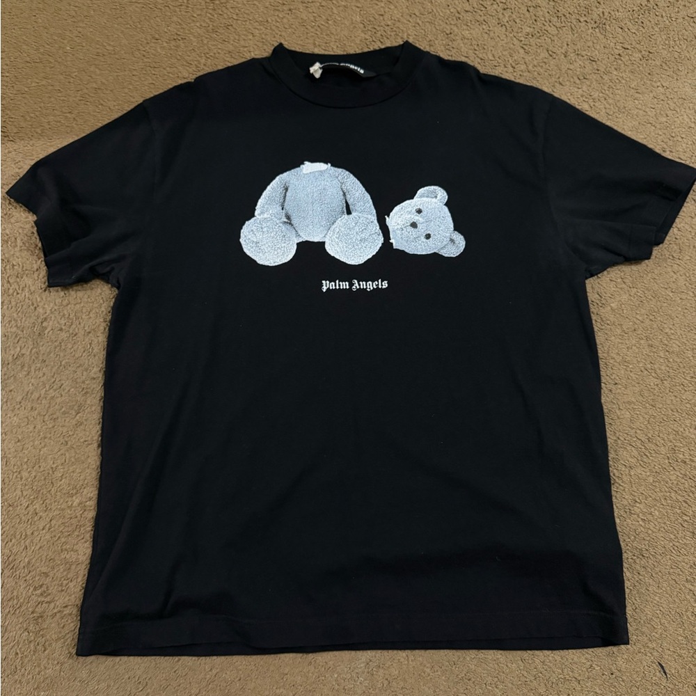 Palm Angels Black Tee with Bear